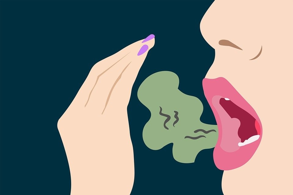 Illustration of stinky breath 