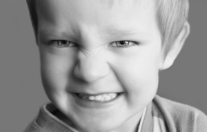 A child showing symptoms of bruxism